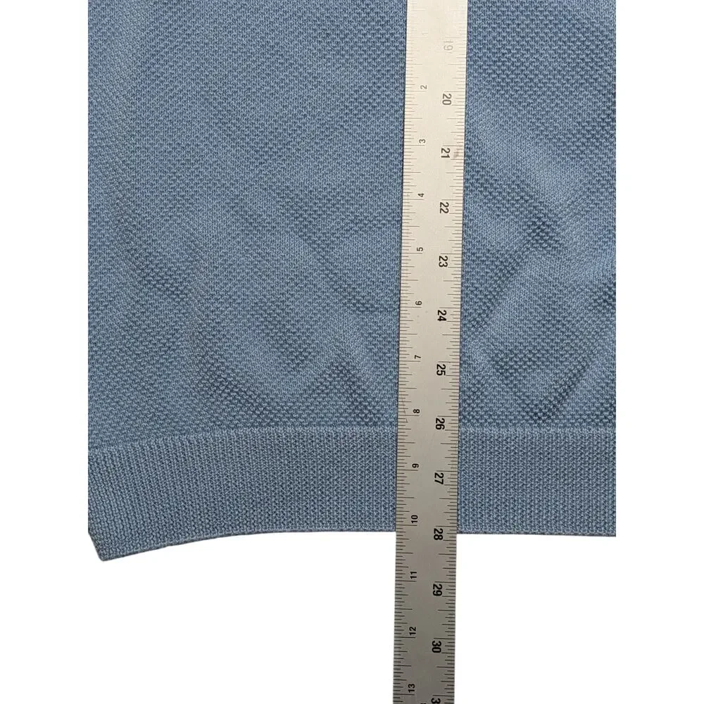 Turnbury 1980s‎ Sky Blue Cotton Knit Sweater Vest XL | Made in Hong Kong Vintage